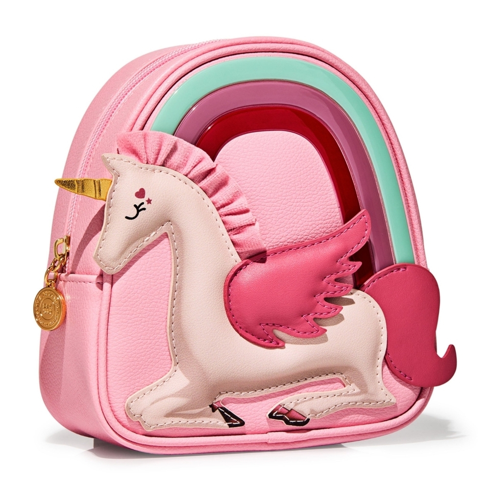 Bath Body Works Pink Whimsical Unicorn Kids Backpack or Womens Cosmetic Bag NEW